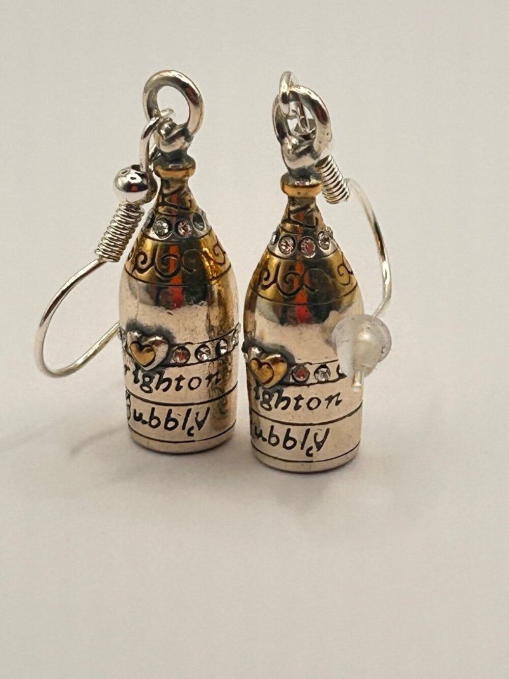 Brighton Bubbly Champagne custom french wire earrings NWOT
